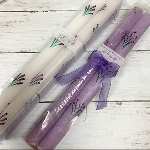 {6} Kapula Hand Painted Purple Set of 6 Candles